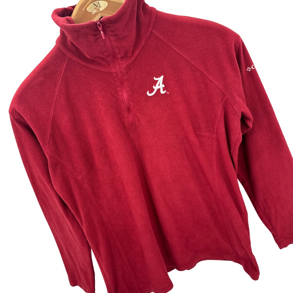 Columbia Alabama‎ Crimson Tide Women XL Red Fleece Quarter Zip Pullover